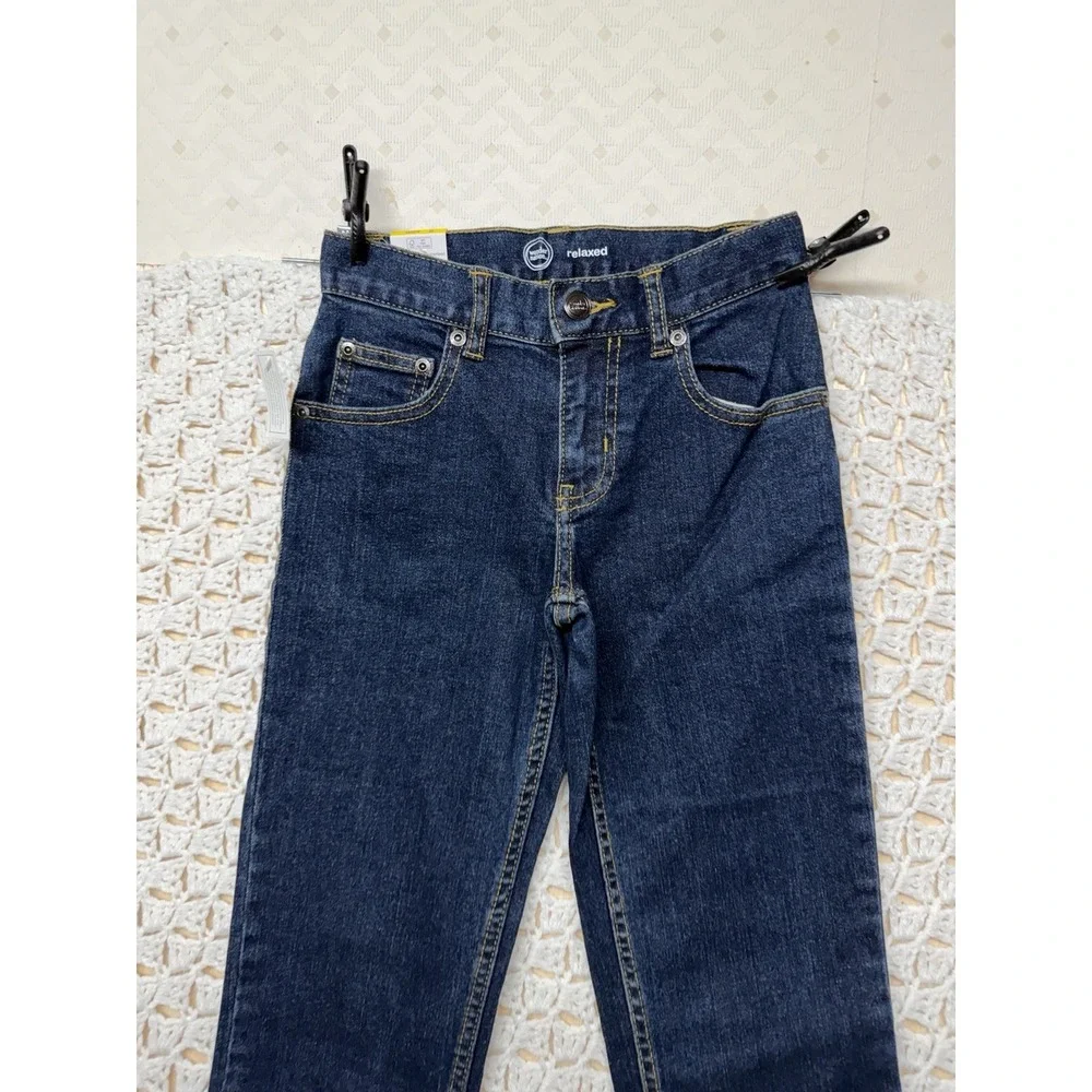 Wonder Nation Jean Girls Size 8 Slim Blue Denim Adjustable Waist Relaxed NWT